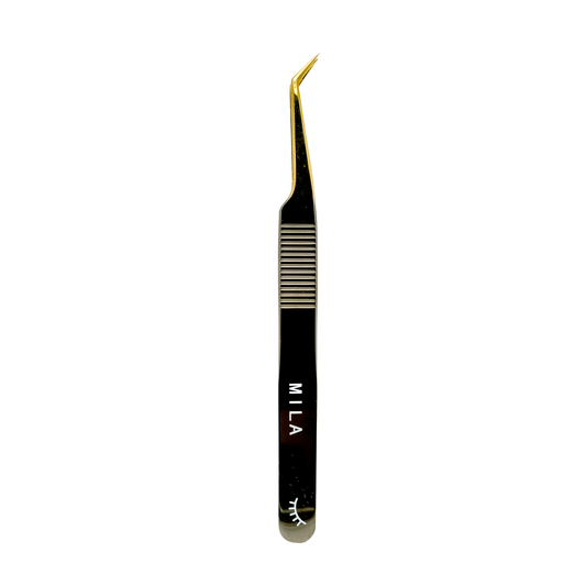 Black & Gold Collection - MILA - Angled Tweezer