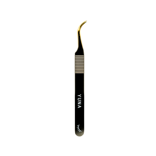 Black & Gold Collection - YUNA - Curved Tweezer